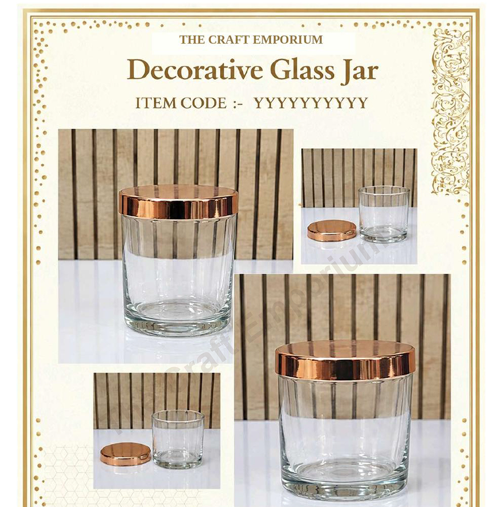 2.75x3 Inch Transparent Decorative Glass Jar