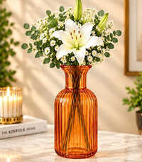 6.5 Inch Decorative Glass Vase