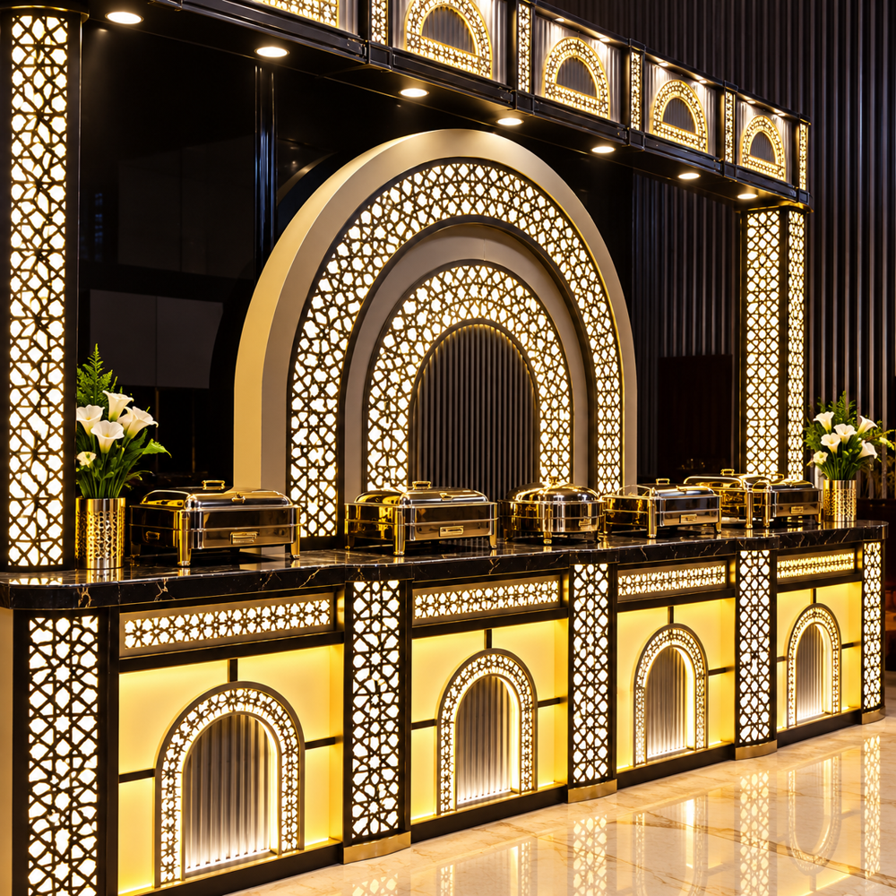 Premium Banquet Food Serving Counter