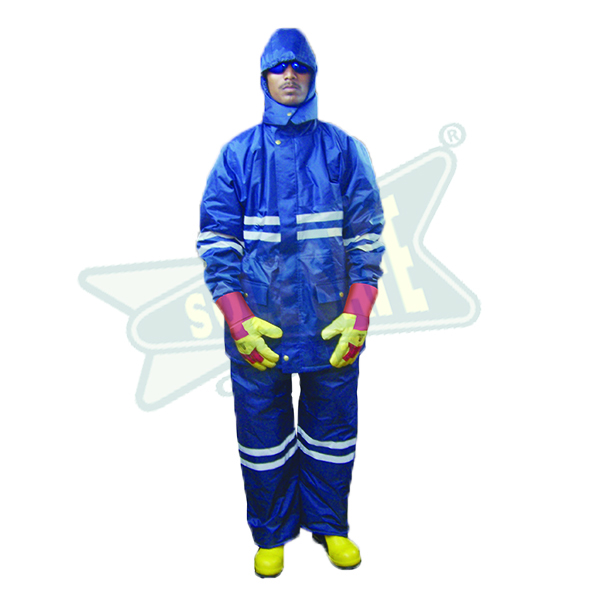 Cold Storage Suit - Polyester, XL Size | Striped Pattern, O-neck Style, Unisex for All Seasons