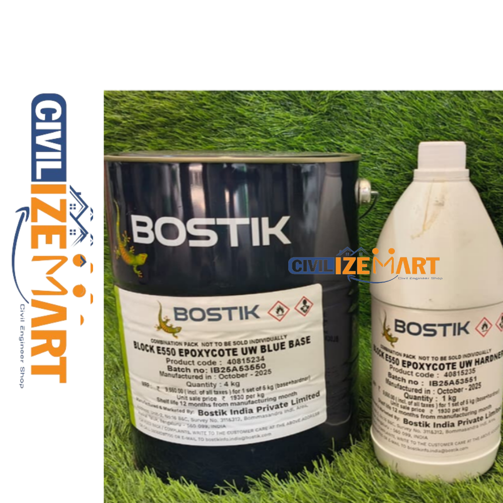 Bostik Block E550 Epoxy Cote Uw Blu(5Kg) Waterproofing Coating - Boiling Point: Not Specified For Finished Mixture