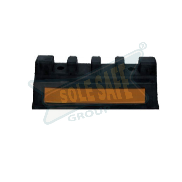 Car Stopper - Modified Thermoplastics, 500 x 170 x 130 mm, Black With Yellow Or White Reflective Sheeting | Manual Usage, Fixed On Ground, Lane Divider