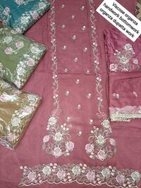 Handwork Embroidered Suit Fabric