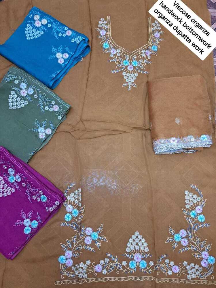 Handwork Embroidered Suit Fabric