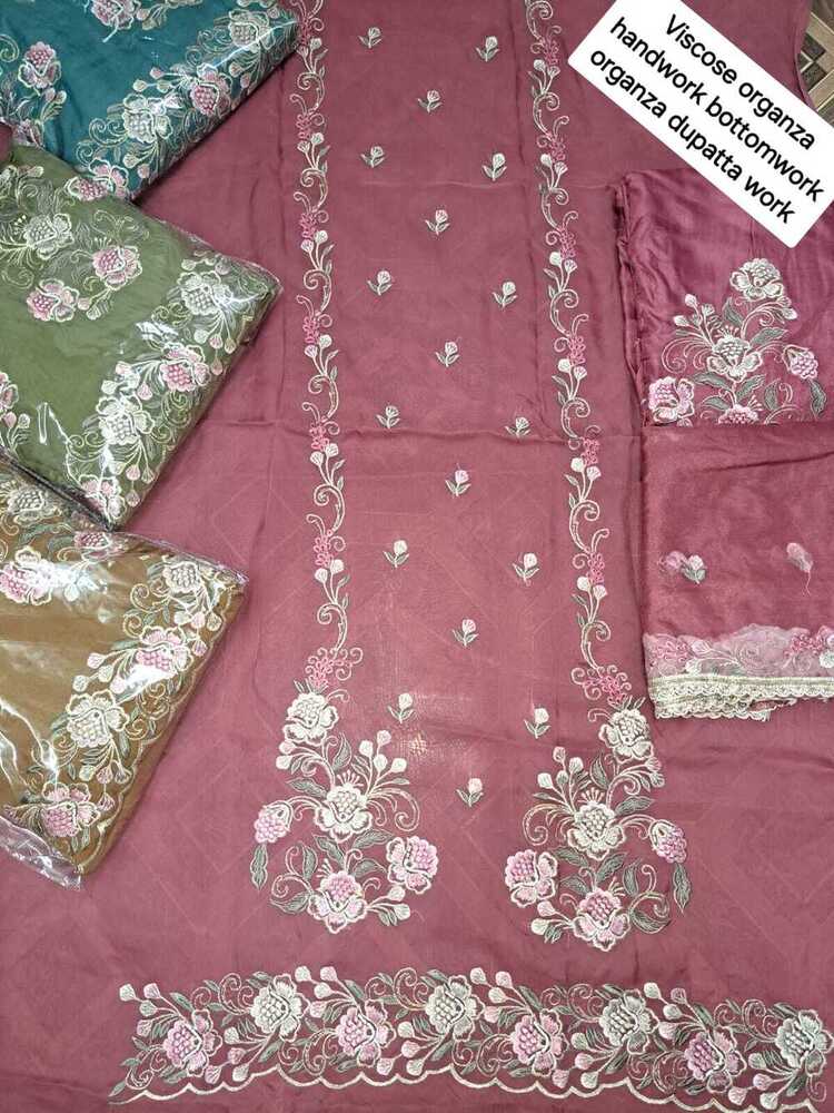 Handwork Embroidered Suit Fabric