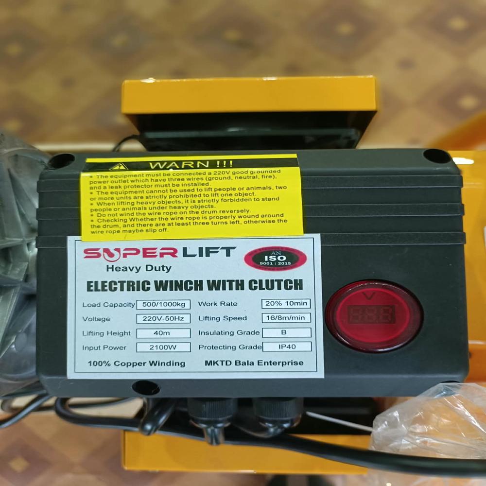 Clutch Winch With Handle 1Ton 40Mtr