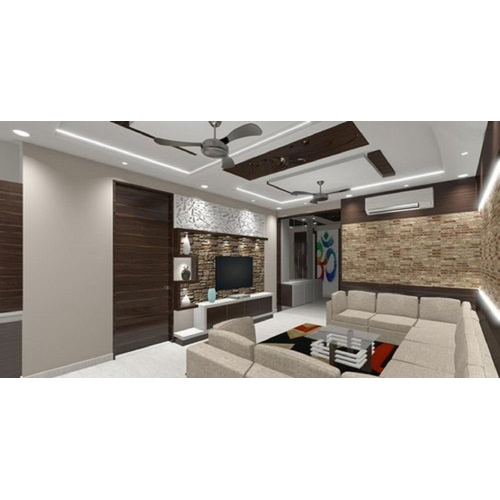 3D Living Room Interior Designing Service By Dreamz Decor
