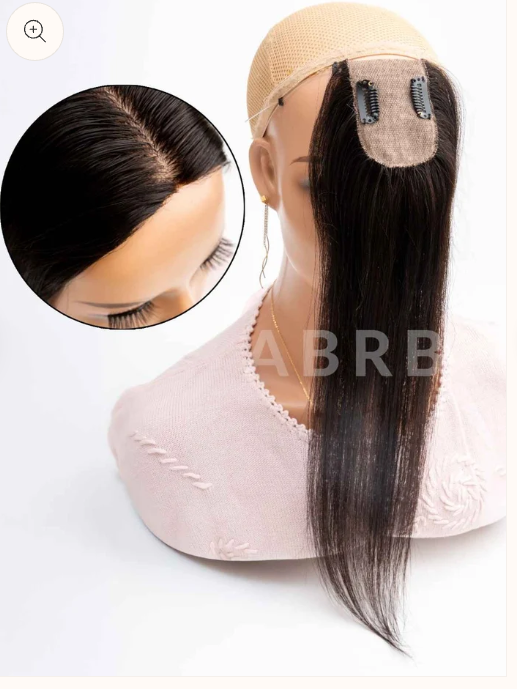 2x3 Skin Base Hair topper with Adjustable Silicon String