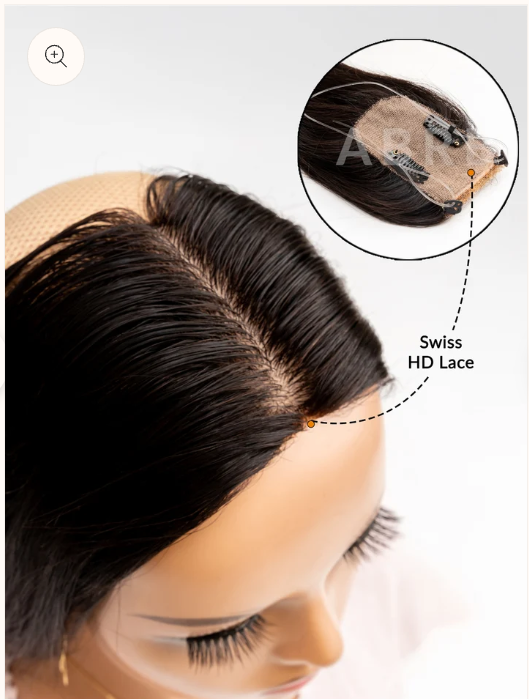 2x3 Skin Base Hair topper with Adjustable Silicon String