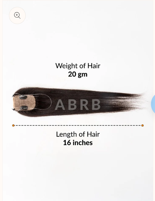 2x3 Skin Base Hair topper with Adjustable Silicon String