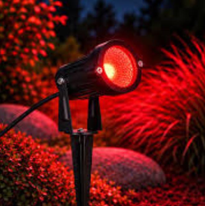 Red Garden Spike Light