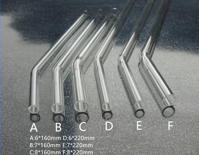 Clear Quartz Glass Drinking Straw