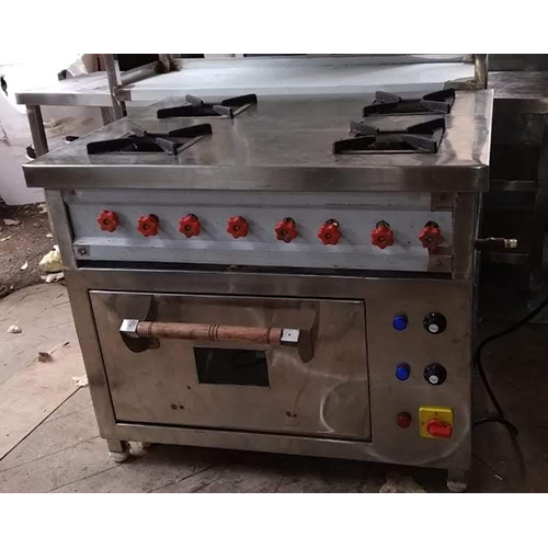 Stainless Steel 4 Burner Commercial Cooking Range