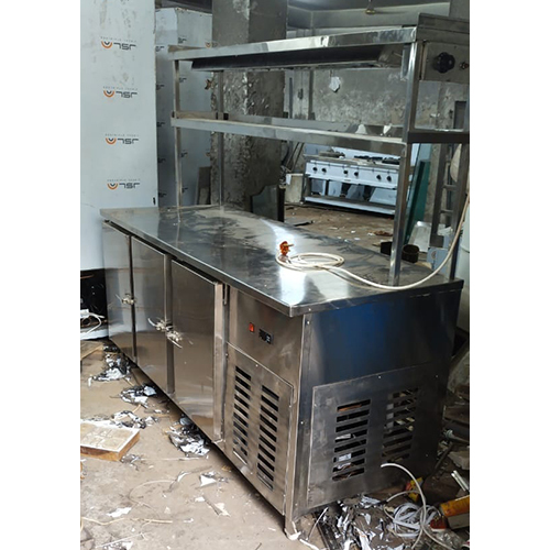 Stainless Steel Pizza Makeline Refrigerator