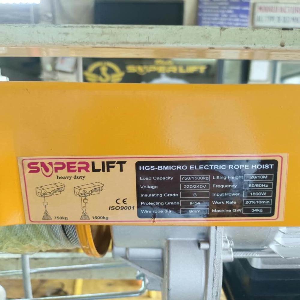 220V Electric Mini Hoist 1.5Ton