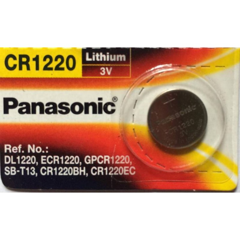 Panasonic CR1220 DVR Battery 3V Lithium Button Coin Cell