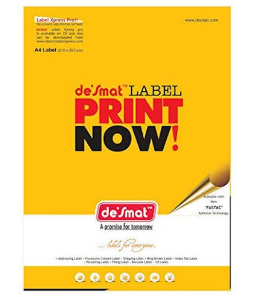 Desmat Sticker Label A4 - Feature: Self-Adhesive