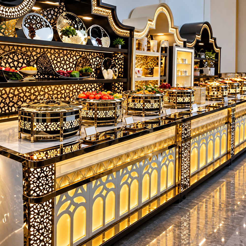 Professional Buffet Serving Unit - Capacity: 35 Kg