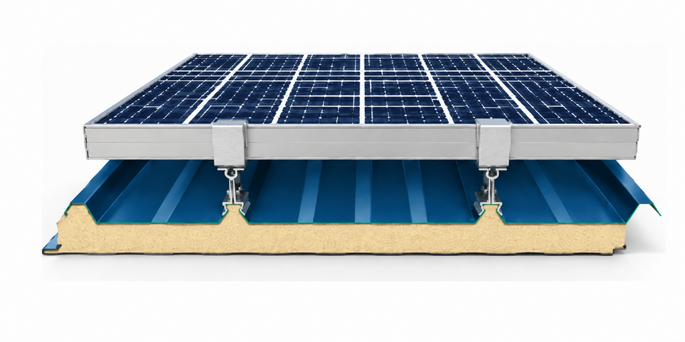 Pir 4 Rib Solar Roof Panel - Material: Galvanized Sheet