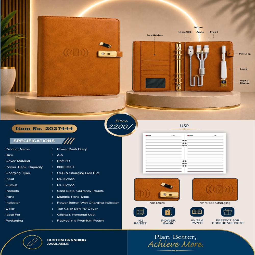 Item no 2027444 Power Bank Diary