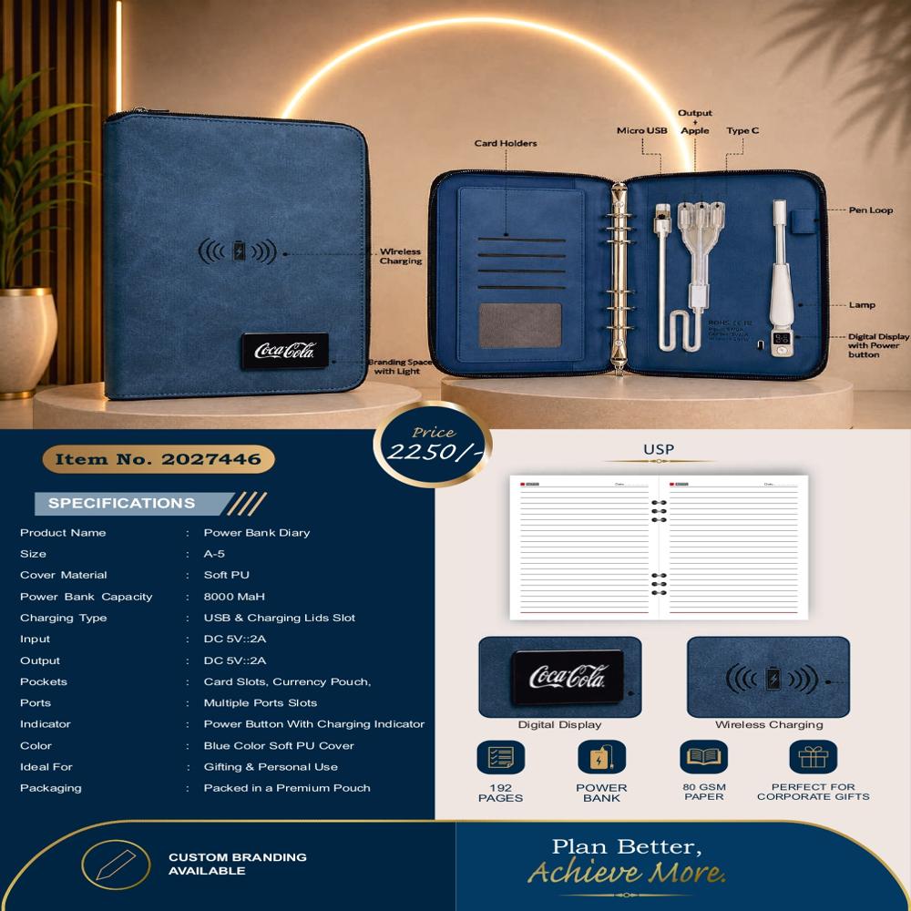 Item no 2027446 Power Bank Diary