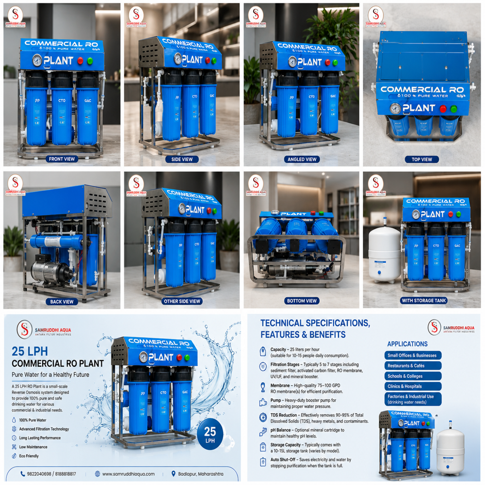 25 LPH Commercial RO Plant