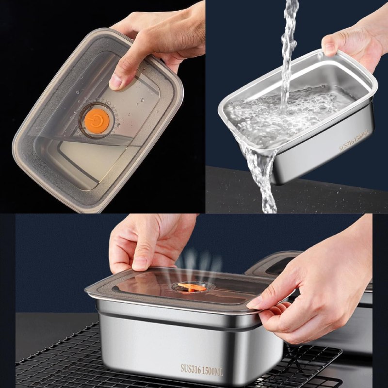 Sus316 Stainless Steel Food Storage Container