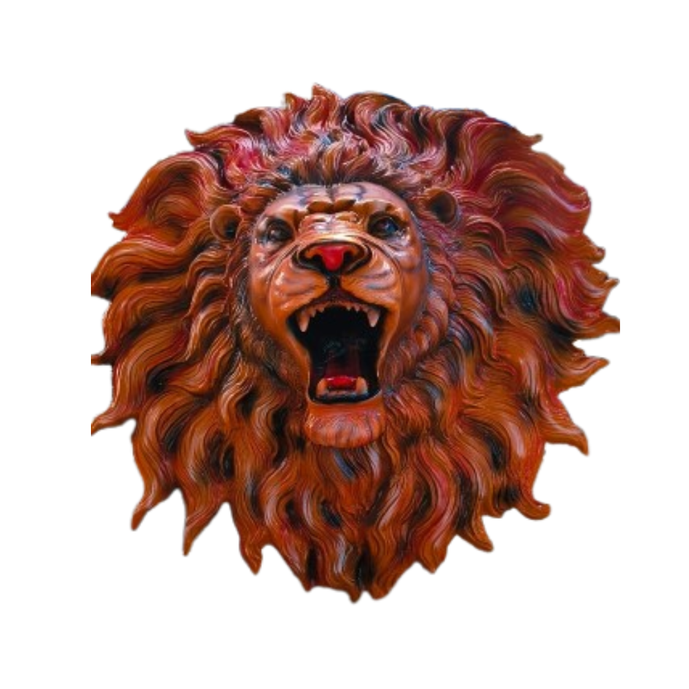 Frp Lion Face Statue