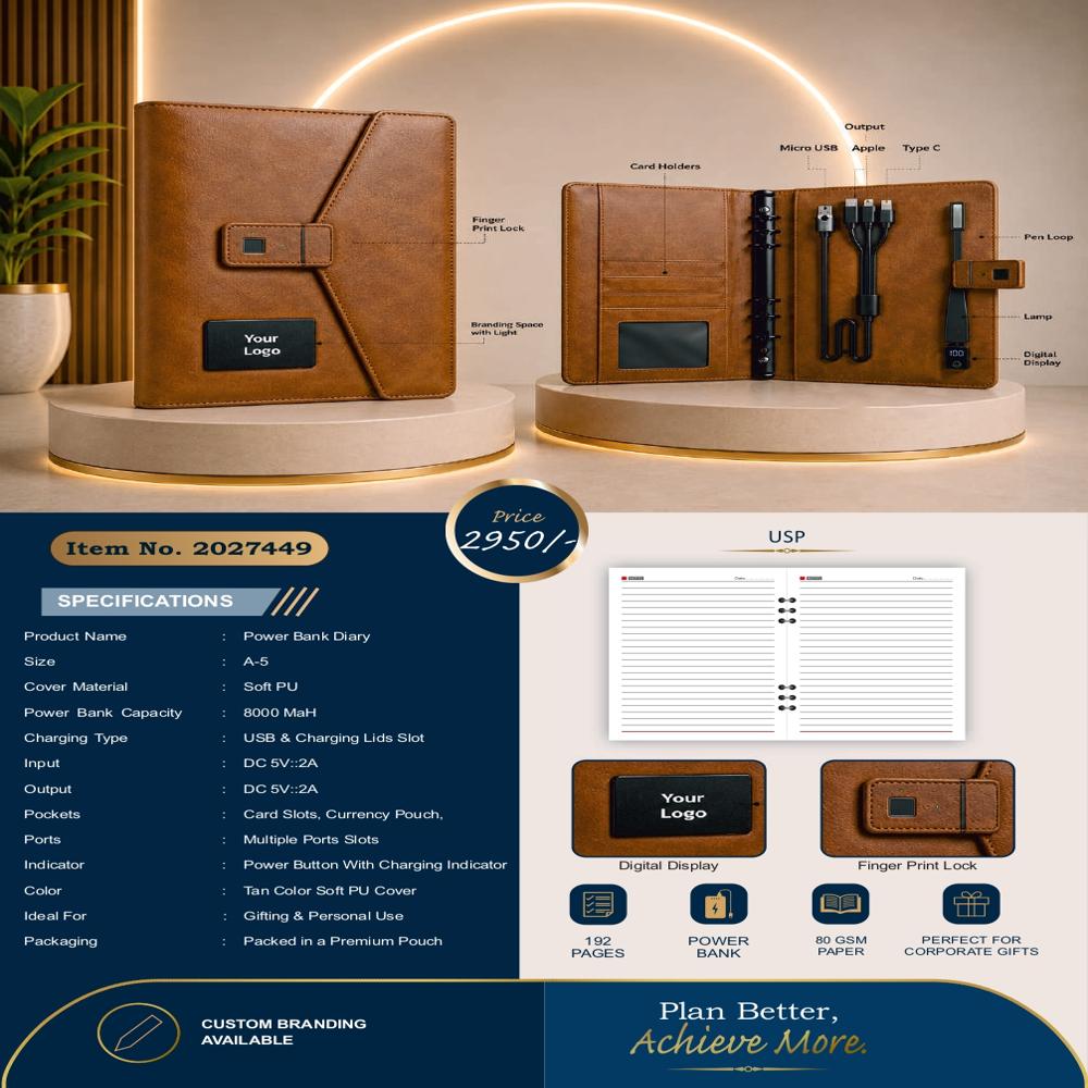 Item no 2027449 Power Bank Diary