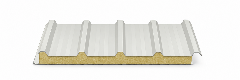 Rock Wool 5 Rib Roof Panel - Material: Galvanized Sheet