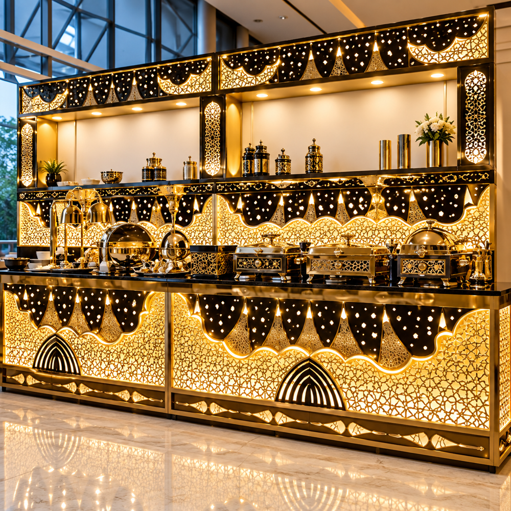 Hotel Buffet Serving Table - Capacity: 35 Kg
