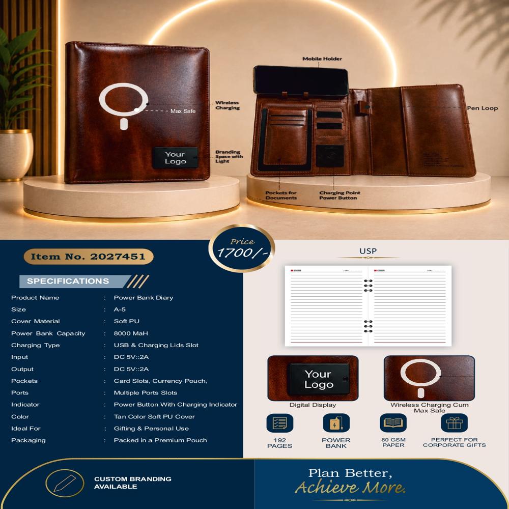 Itemcode2027451 Power Bank Diary