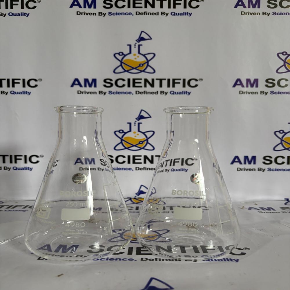 Erlenmeyer Conical Flask Narrow Mouth With Rim 250ml