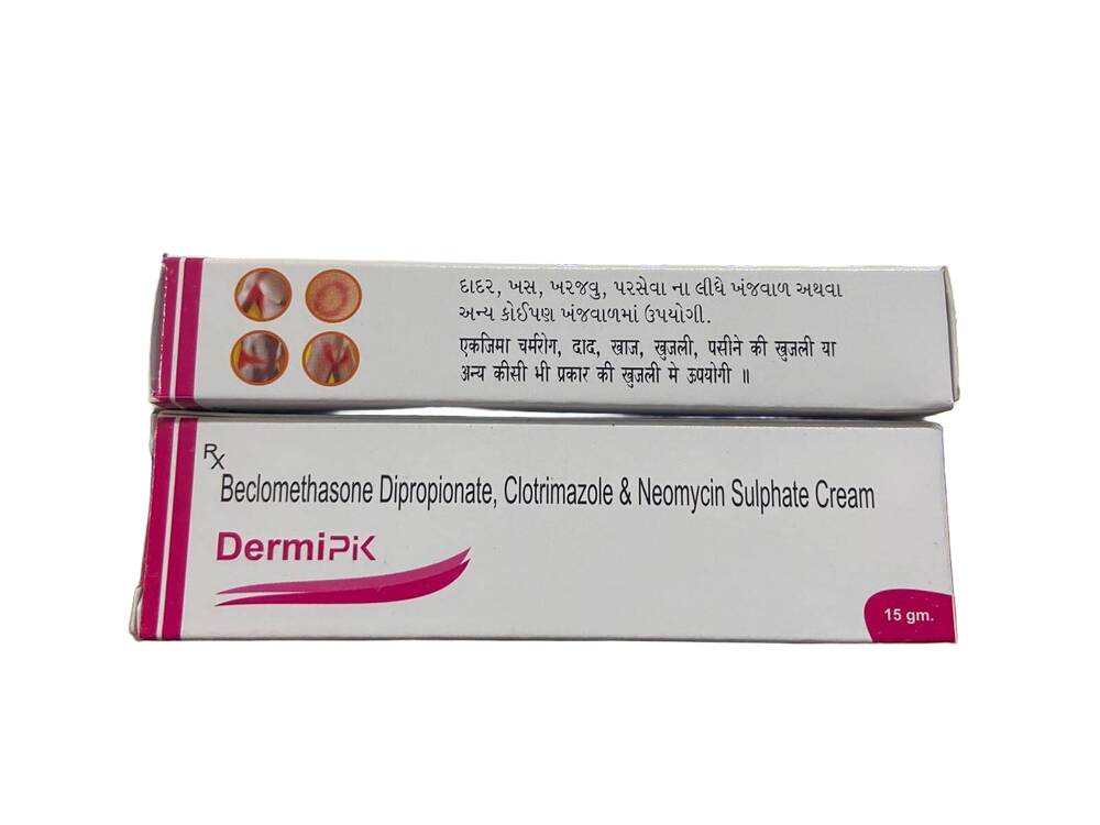 DermiPiK Cream (Beclomethasone Dipropionate, Clotrimazole & Neomycin Sulphate Cream)