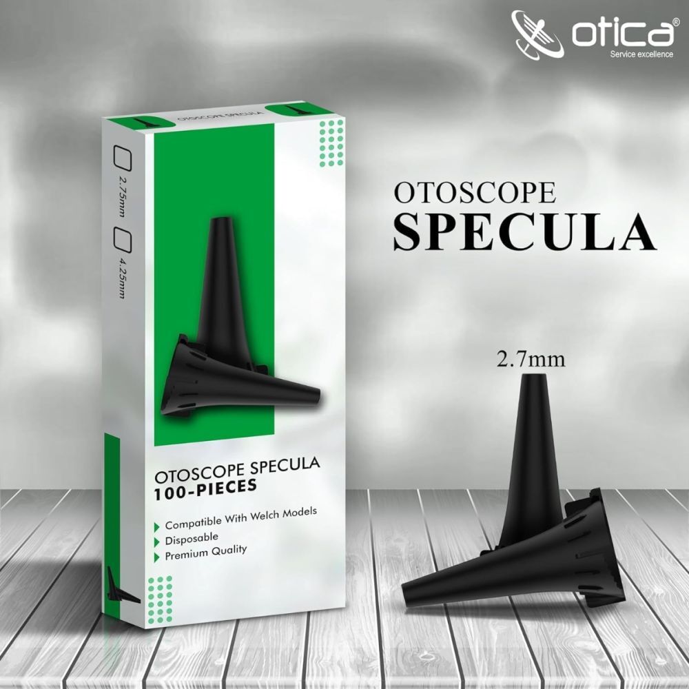 2.75mm Disposable Ear Specula Compatible with Welch Allyn Otoscopes Pack of 100