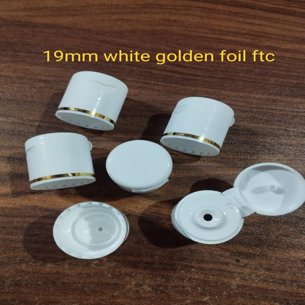 19mm White Golden Foil Flip Top 