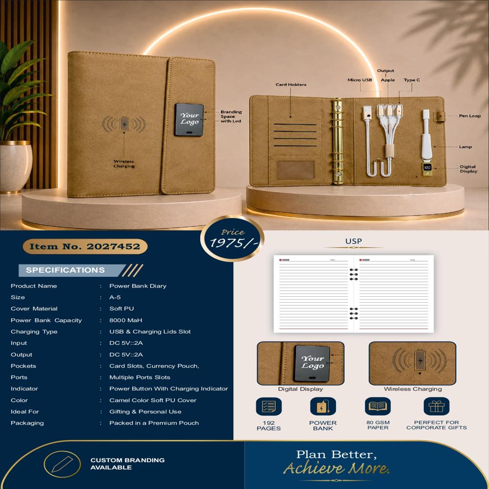 Itemcode2027452 Power Bank Diary