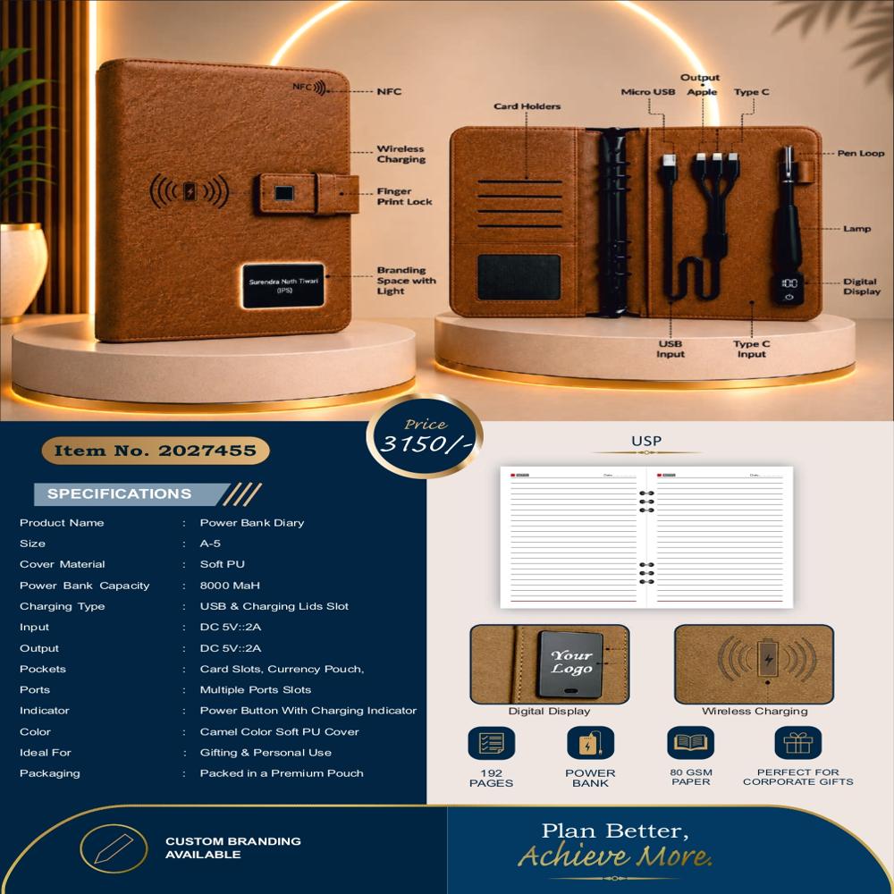 Itemcode2027455 Power Bank Diary