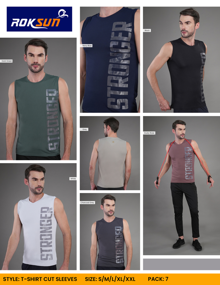 Mens Cut Sleeve T Shirt