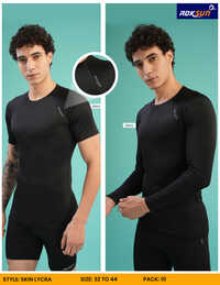 Mens Lycra Skin Fit T Shirts