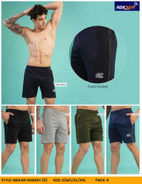 Mens Plain Hosiery Shorts