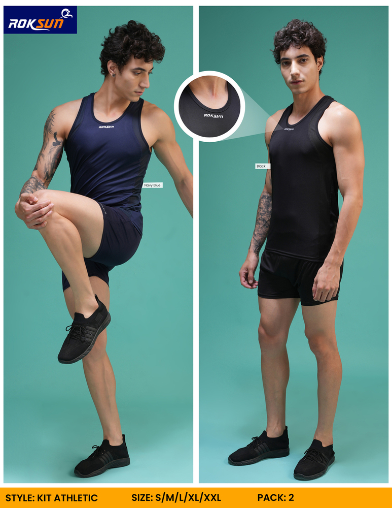 Mens Athletic Vest And Shorts Set