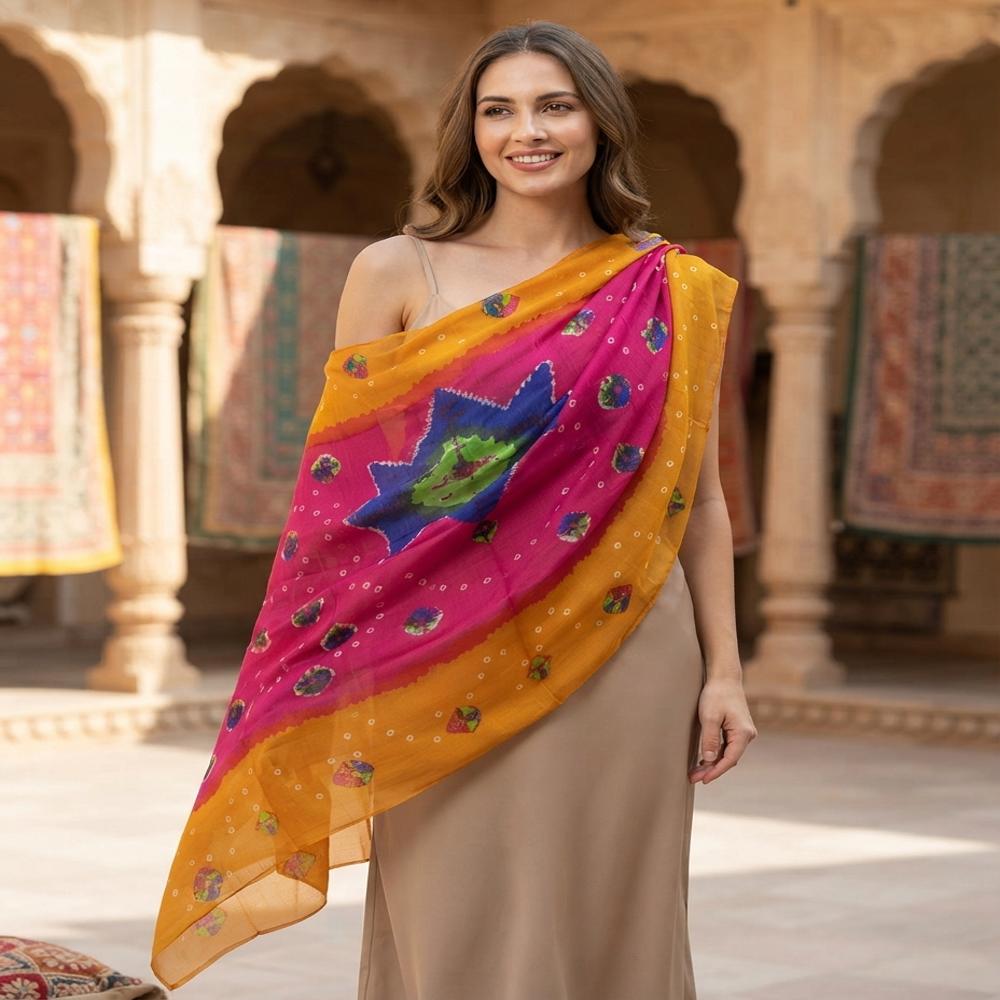 Pure Silk Printed Beach Pareo or shawl