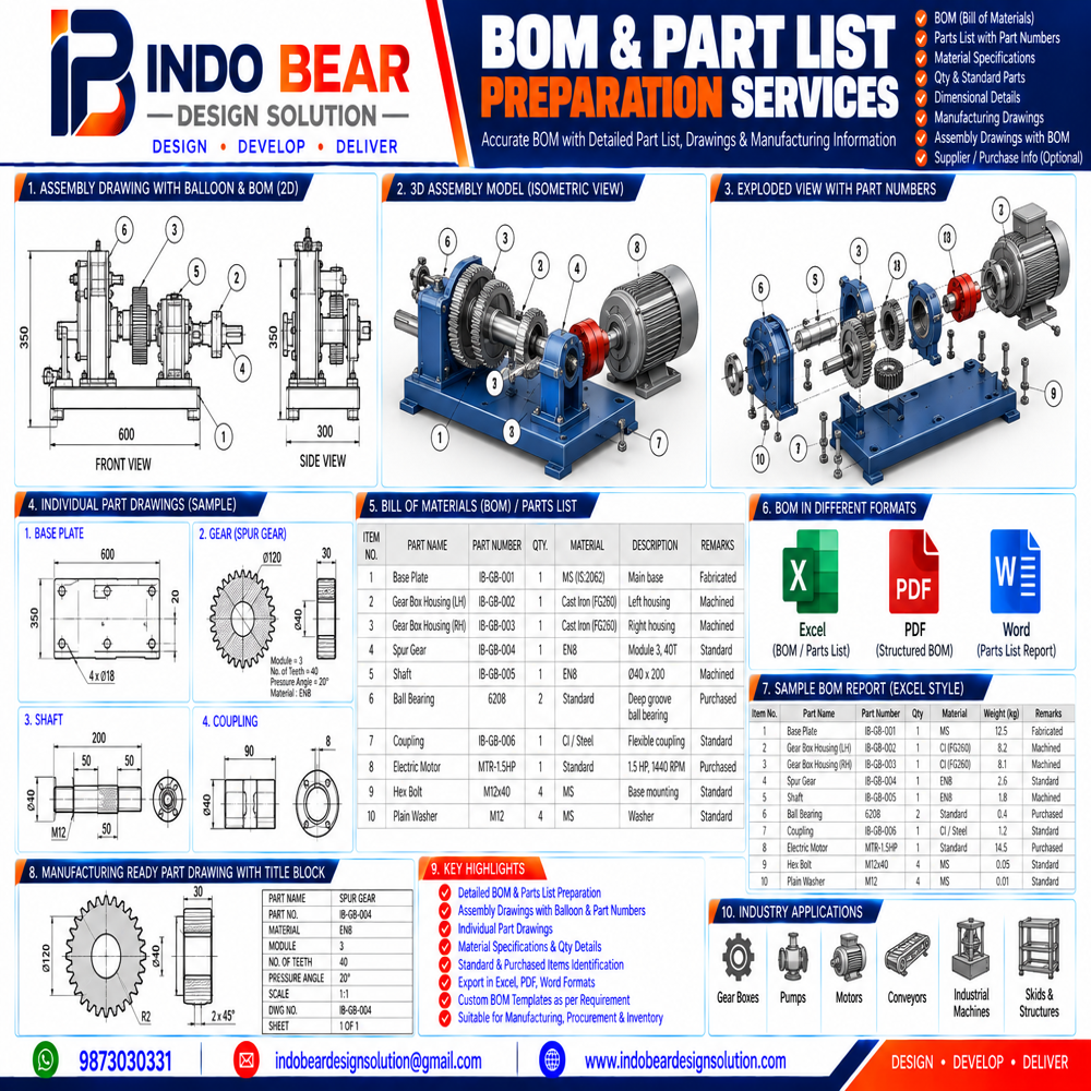 BOM & Parts List Preparation Services