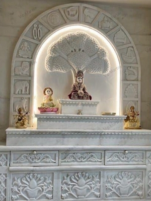 Marble Stone Vedi - Color: White