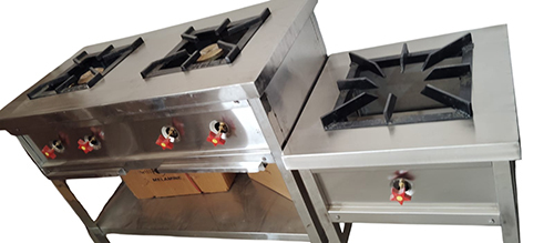 Stainless Steel Commercial Three Indian Stove