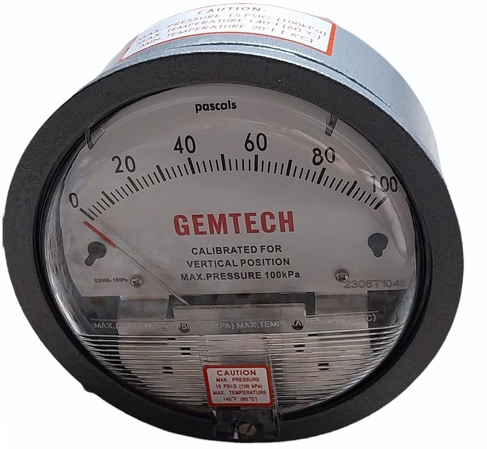 GEMTECH Differential Pressure Gauge