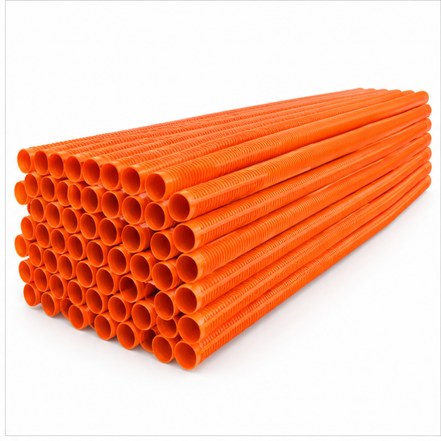Dwc Corrugated Duct Pipe - Color: Orange
