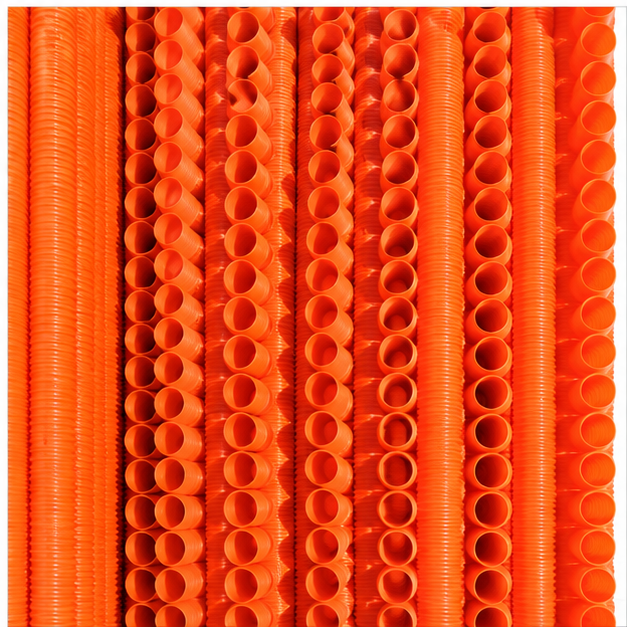 Dwc Corrugated Duct Pipe - Color: Orange