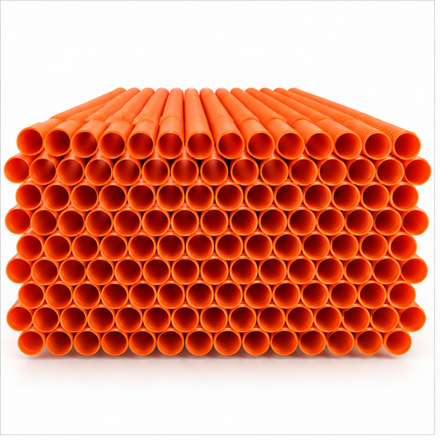 Dwc Corrugated Duct Pipe - Color: Orange